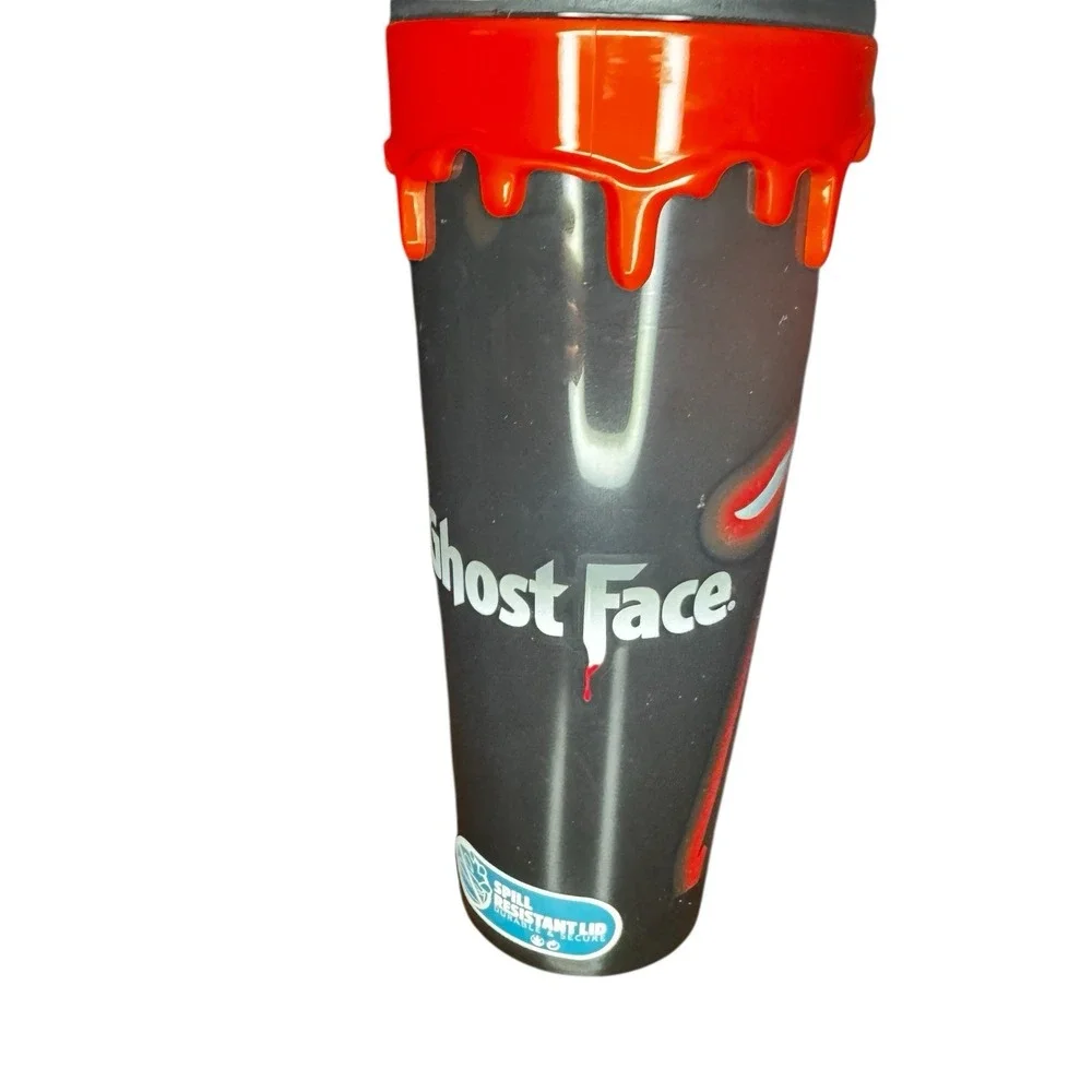 Ghost Face‎ Scream 3D Molded Drip 24oz Acrylic Tumbler Straw! NEW